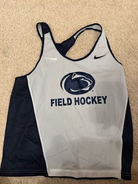 Nike White & Navy Field Hockey Reversible Mesh Tank